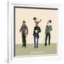 Vintage Hipsters Trendy Illustration-run4it-Framed Art Print