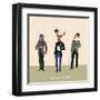 Vintage Hipsters Trendy Illustration-run4it-Framed Art Print