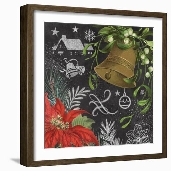 Vintage Holiday Chalk IV-Mary Urban-Framed Art Print