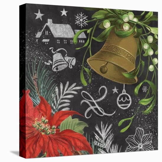 Vintage Holiday Chalk IV-Mary Urban-Stretched Canvas