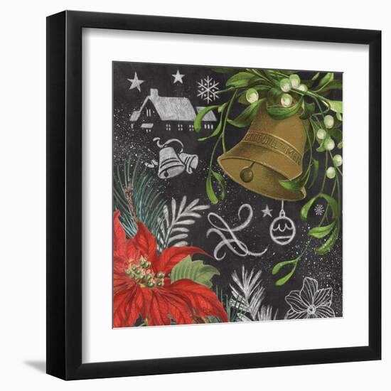 Vintage Holiday Chalk IV-Mary Urban-Framed Art Print