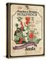 Vintage Hollyhock Seed Packet-null-Stretched Canvas