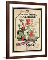 Vintage Hollyhock Seed Packet-null-Framed Giclee Print