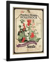 Vintage Hollyhock Seed Packet-null-Framed Giclee Print