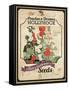 Vintage Hollyhock Seed Packet-null-Framed Stretched Canvas