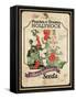 Vintage Hollyhock Seed Packet-null-Framed Stretched Canvas
