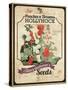 Vintage Hollyhock Seed Packet-null-Stretched Canvas