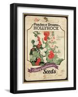 Vintage Hollyhock Seed Packet-null-Framed Giclee Print