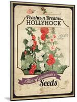 Vintage Hollyhock Seed Packet-null-Mounted Giclee Print