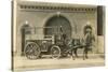 Vintage Horse-Drawn Fire Wagon-null-Stretched Canvas