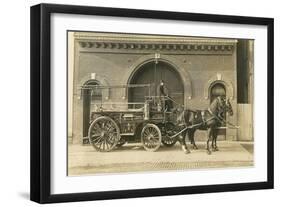 Vintage Horse-Drawn Fire Wagon-null-Framed Art Print