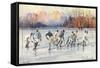 Vintage Ice Hockey, Telluride, Colorado-null-Framed Stretched Canvas