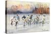 Vintage Ice Hockey, Telluride, Colorado-null-Stretched Canvas