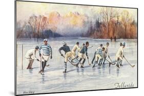 Vintage Ice Hockey, Telluride, Colorado-null-Mounted Art Print
