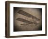 Vintage Image of a Biplane Parked on the Grass-null-Framed Art Print