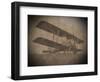 Vintage Image of a Biplane Parked on the Grass-null-Framed Art Print