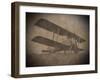 Vintage Image of a Biplane Parked on the Grass-null-Framed Art Print