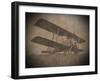 Vintage Image of a Biplane Parked on the Grass-null-Framed Art Print