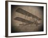 Vintage Image of a Biplane Parked on the Grass-null-Framed Art Print