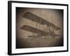 Vintage Image of a Biplane Parked on the Grass-null-Framed Art Print