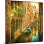 Vintage Image of Venetian Canals-javarman-Mounted Photographic Print