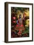 Vintage Indian Bazaar-null-Framed Art Print