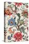 Vintage Jacobean Floral I-Baxter Mill Archive-Stretched Canvas
