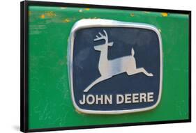 Vintage John Deere Tractor Metal Emblem Photo Poster-null-Framed Standard Poster