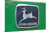 Vintage John Deere Tractor Metal Emblem Photo Poster-null-Mounted Standard Poster