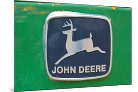 Vintage John Deere Tractor Metal Emblem Photo Poster-null-Mounted Standard Poster