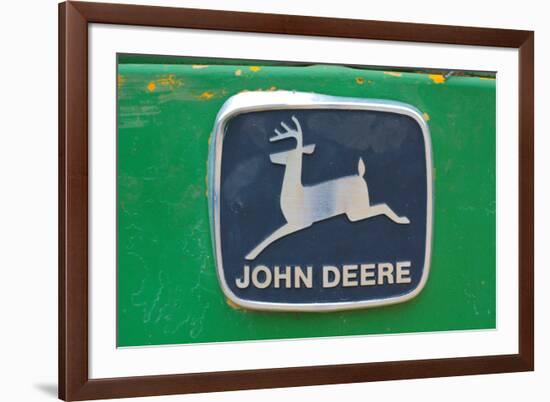Vintage John Deere Tractor Metal Emblem-null-Framed Photo