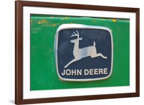 Vintage John Deere Tractor Metal Emblem-null-Framed Photo