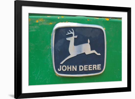 Vintage John Deere Tractor Metal Emblem-null-Framed Photo