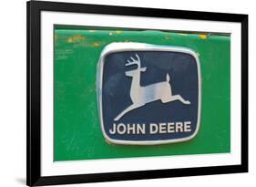 Vintage John Deere Tractor Metal Emblem-null-Framed Photo