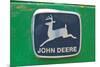 Vintage John Deere Tractor Metal Emblem-null-Mounted Photo