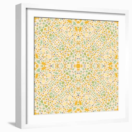 Vintage Kaleidoscope Background. Seamless Pattern Can Be Used for Retro Wallpaper, Pattern Fills, W-smilewithjul-Framed Art Print