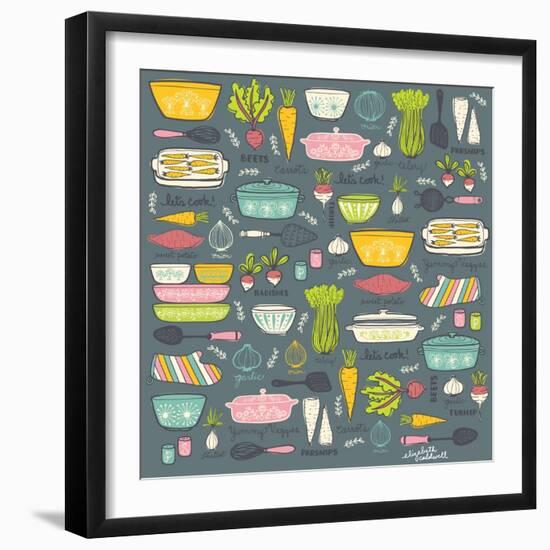 Vintage Kitchen-Elizabeth Caldwell-Framed Giclee Print