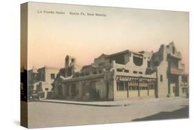 Vintage La Fonda Hotel, Santa Fe, New Mexico-null-Stretched Canvas