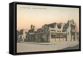 Vintage La Fonda Hotel, Santa Fe, New Mexico-null-Framed Stretched Canvas