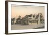 Vintage La Fonda Hotel, Santa Fe, New Mexico-null-Framed Art Print