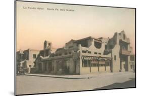 Vintage La Fonda Hotel, Santa Fe, New Mexico-null-Mounted Art Print