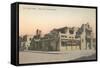 Vintage La Fonda Hotel, Santa Fe, New Mexico-null-Framed Stretched Canvas