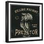 Vintage Label with Dinosaur with Text-Predator. Angry Head.Typography Design for T-Shirts.Vector Il-Dimonika-Framed Premium Giclee Print