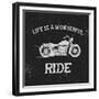 Vintage Label with Motorcycle .Vintage Style.Typography Design for T-Shirts-Dimonika-Framed Premium Giclee Print