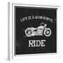 Vintage Label with Motorcycle .Vintage Style.Typography Design for T-Shirts-Dimonika-Framed Premium Giclee Print