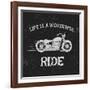 Vintage Label with Motorcycle .Vintage Style.Typography Design for T-Shirts-Dimonika-Framed Art Print