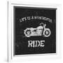 Vintage Label with Motorcycle .Vintage Style.Typography Design for T-Shirts-Dimonika-Framed Art Print