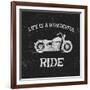 Vintage Label with Motorcycle .Vintage Style.Typography Design for T-Shirts-Dimonika-Framed Art Print