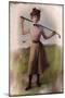Vintage Lady Golfer-null-Mounted Giclee Print