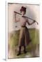 Vintage Lady Golfer-null-Framed Giclee Print